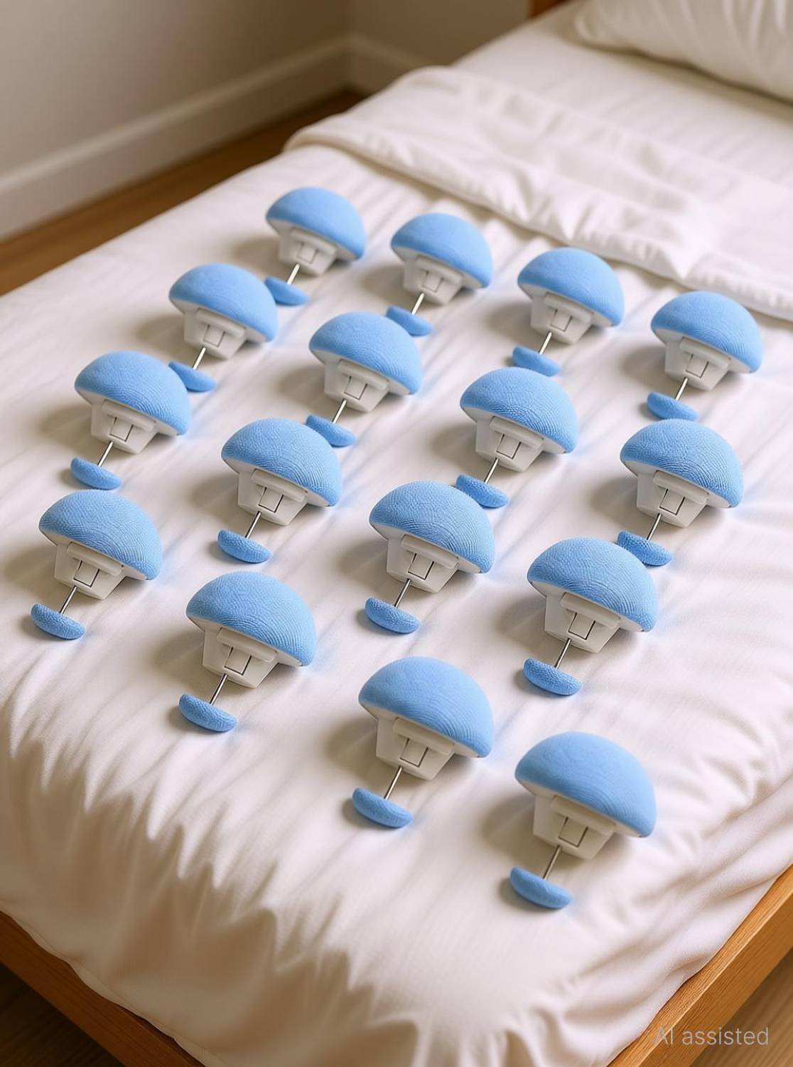 APPLEFLARE Mushroom Shape Duvet Clip Cotton Material, Fasteners Gripper Bed Quilt Holder Cotton Cloth Clips