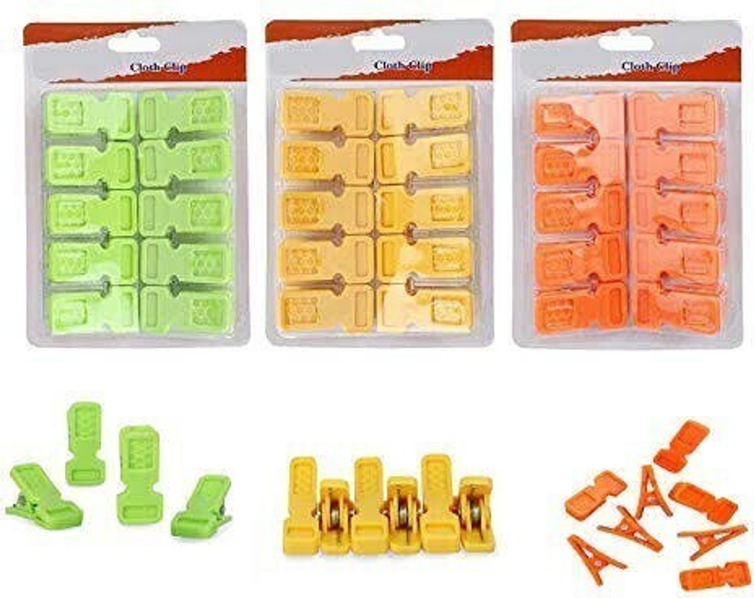 Image of RARE-ZONE 50 Pcs Multi Purpose Heavy Duty Cloth Clips , (Multicolor Pack of 50) Plastic Cloth Clips