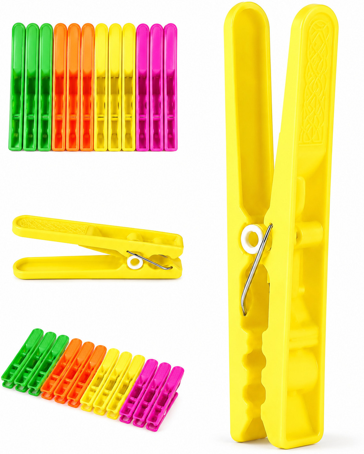 Image of QUYZO 72 Pcs Mix Color Plastic Cloth Hanging Clips Plastic Cloth Clips Plastic Cloth Clips