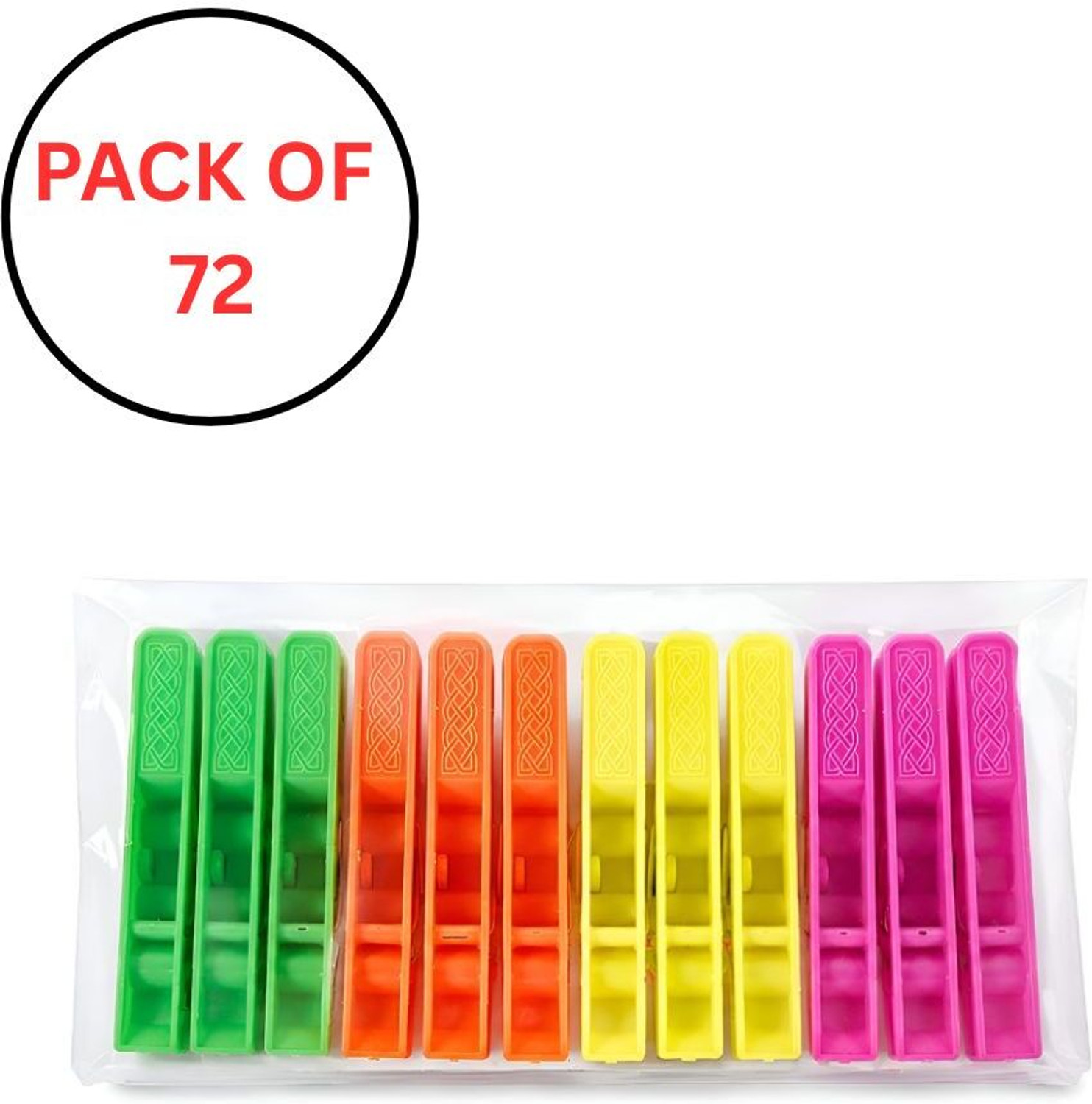 Image of Somapa 72 Pcs Mix Color Plastic Cloth Hanging Clips Plastic Cloth Clips Plastic Cloth Clips