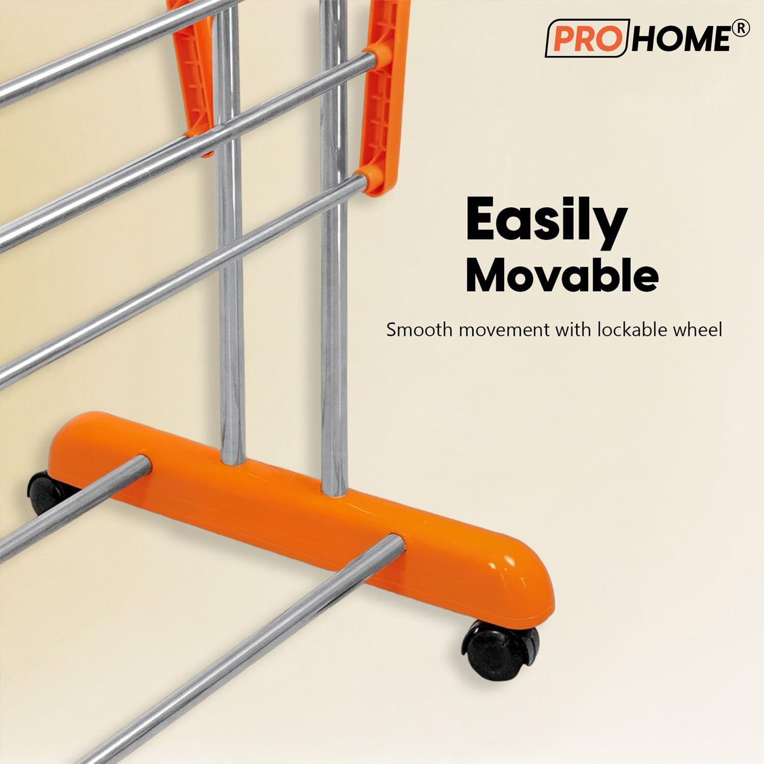 Image of ProHome Steel Floor Cloth Dryer Stand 100 KG Load Heavy Duty Stainless Steel Clothes Drying Stand for Home