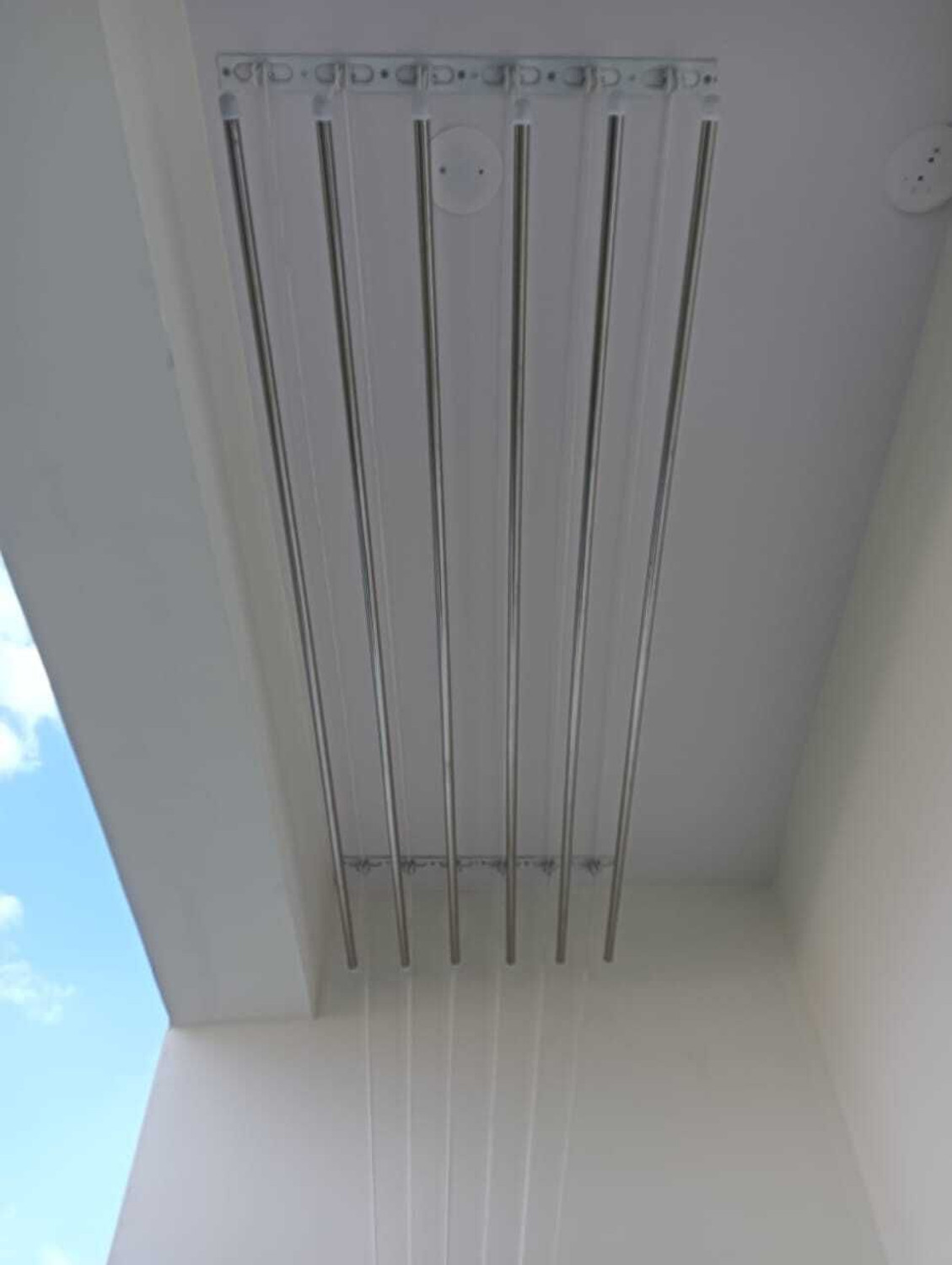 Image of dry cloth hanger ceiling Steel Ceiling Cloth Dryer Stand Pully cloth hangers