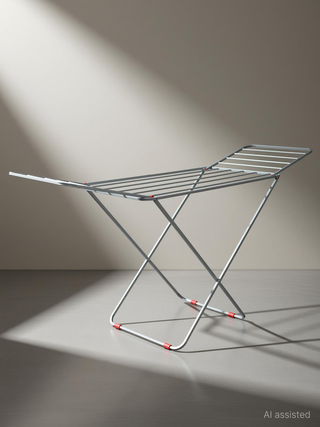 Image of PROJAIN STEEL Steel Floor Cloth Dryer Stand Mild Steel - Gray