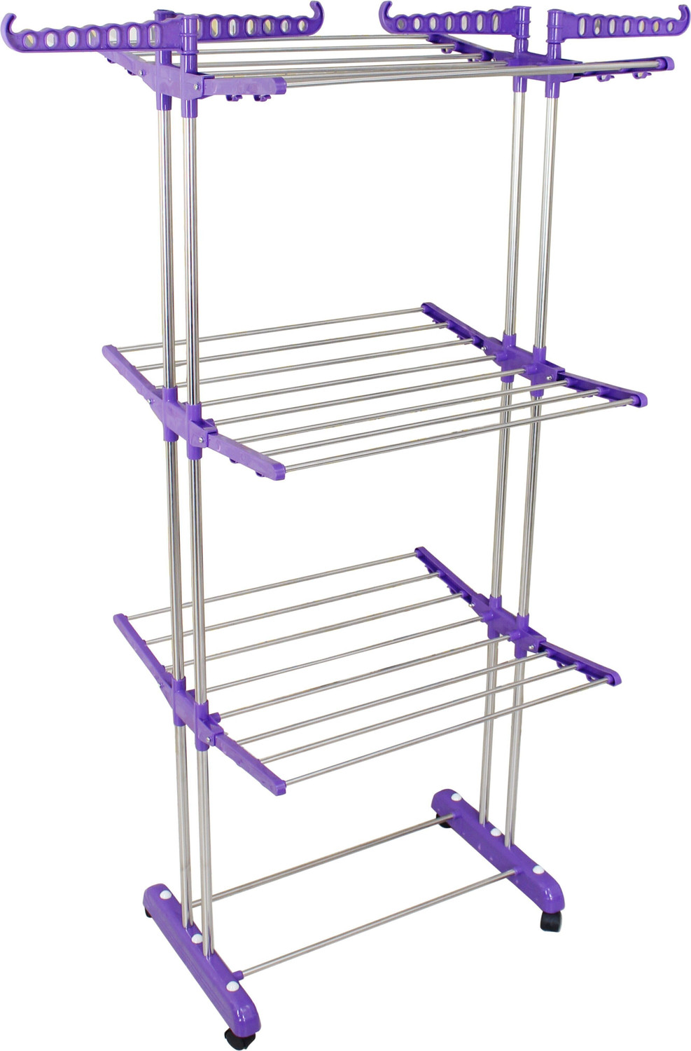 Image of Unizone Steel, Plastic, Aluminium Floor Cloth Dryer Stand JB N00010 (3 Tier)