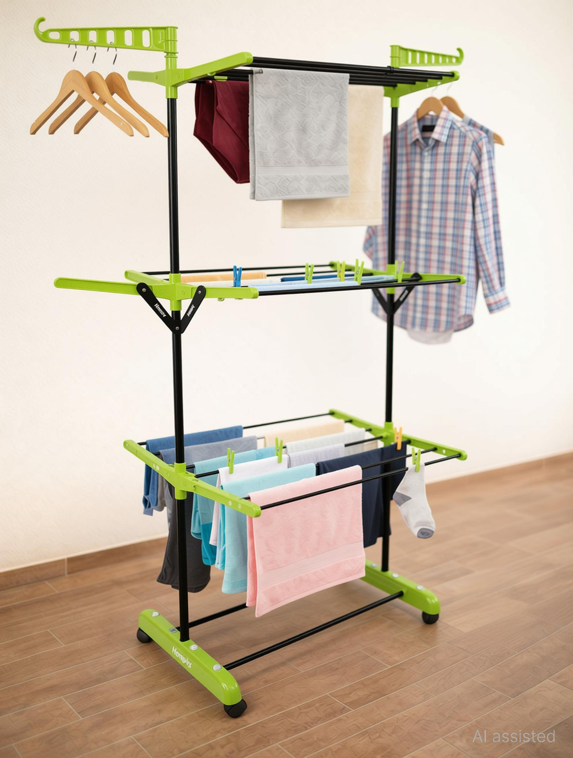 Image of Homlix Steel Floor Cloth Dryer Stand DryQuick