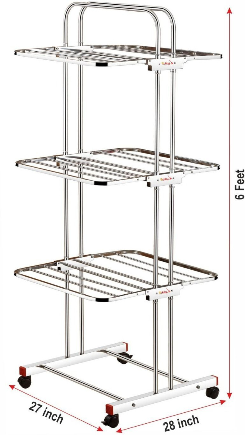 Image of DRYCON Steel Floor Cloth Dryer Stand 3LAYER-DRY-SS