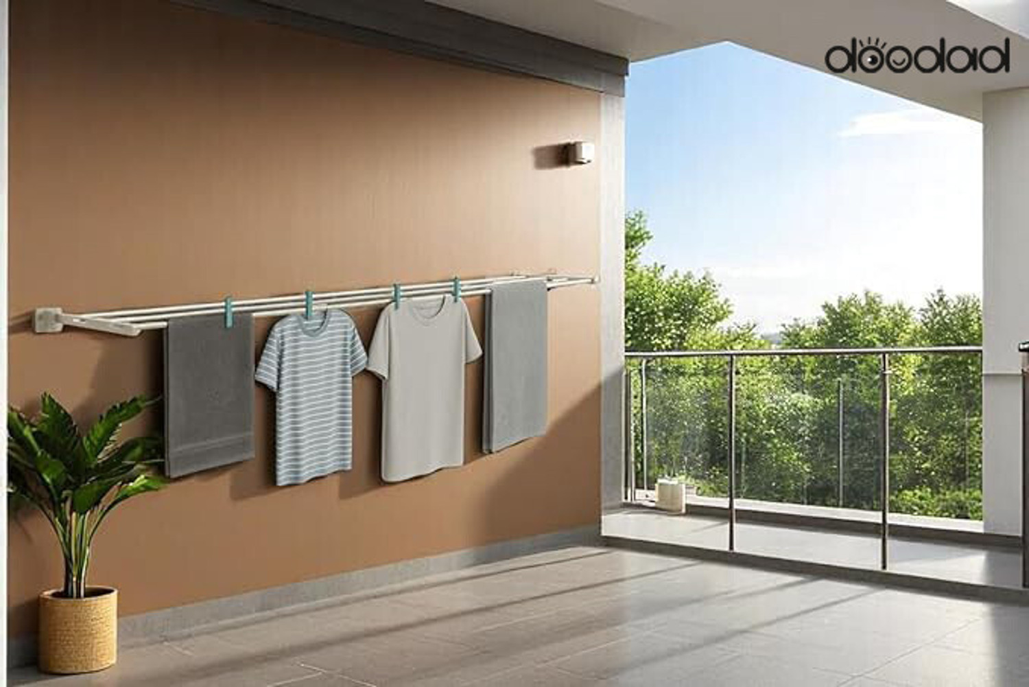 Image of doodad Steel Wall Cloth Dryer Stand CDS-MSWM4T