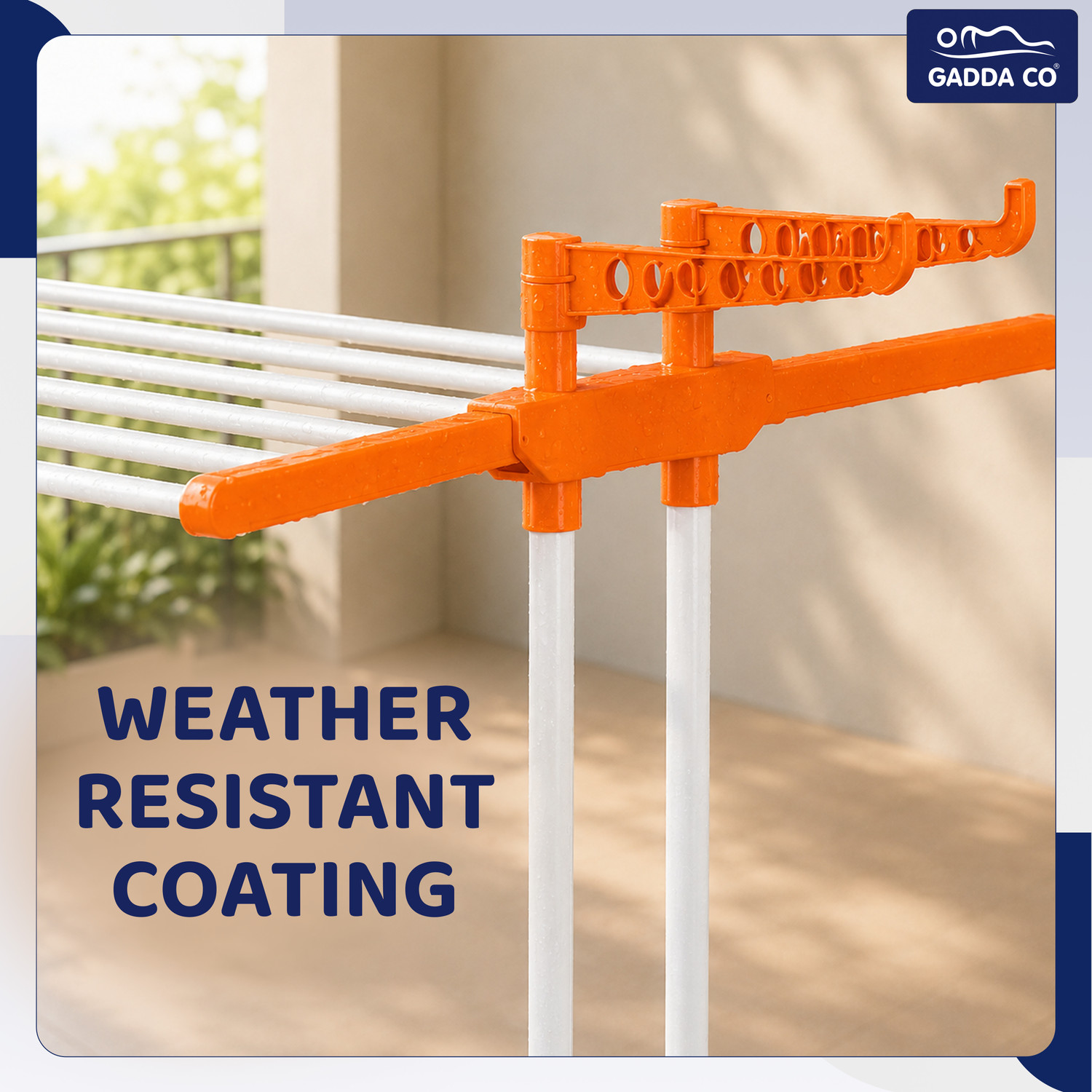Image of GADDA CO Steel Floor Cloth Dryer Stand Premium Stainless Steel Clothes Stand For Drying With Wheels