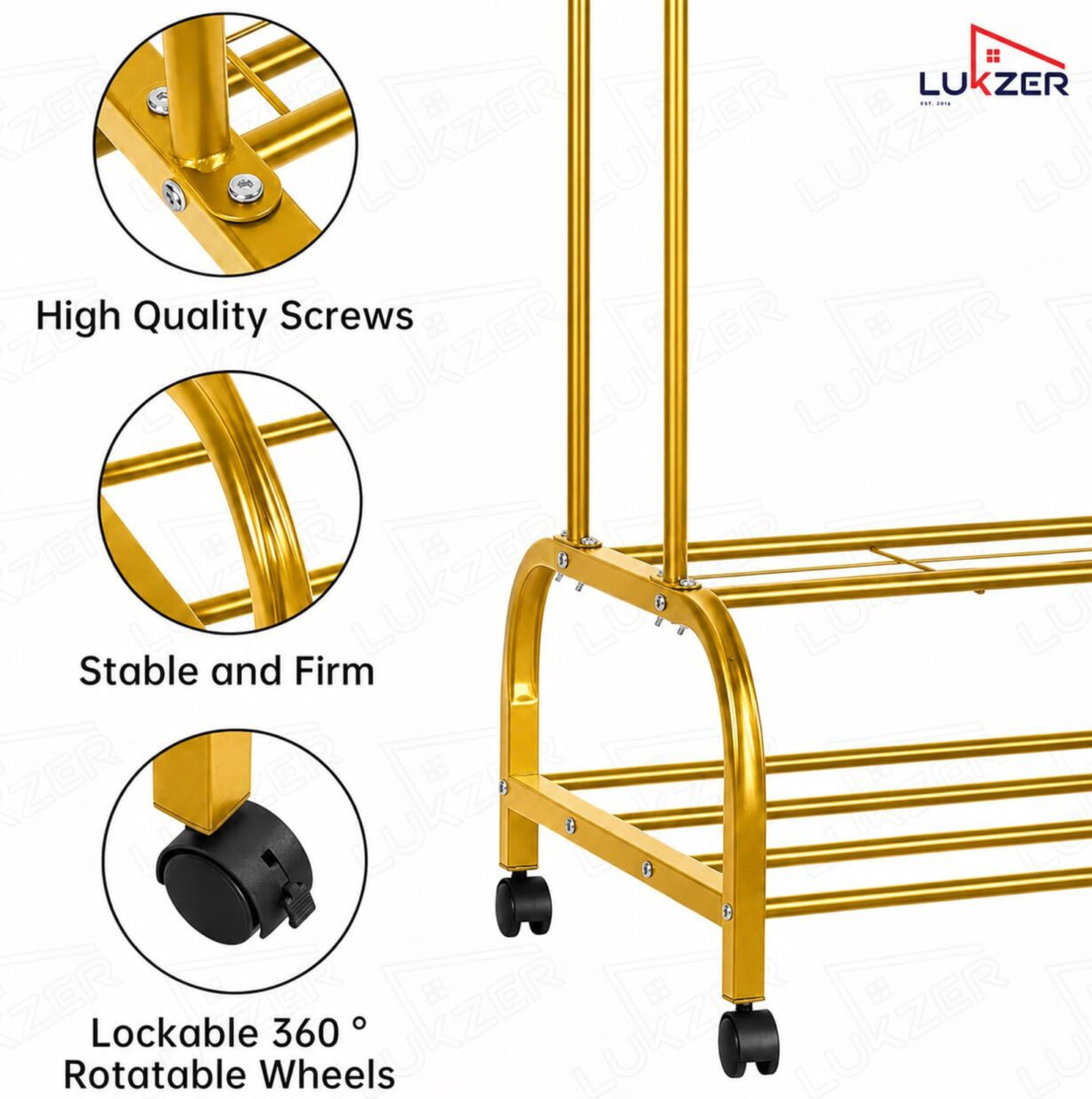 Image of LUKZER Steel Floor Cloth Dryer Stand MGS-008