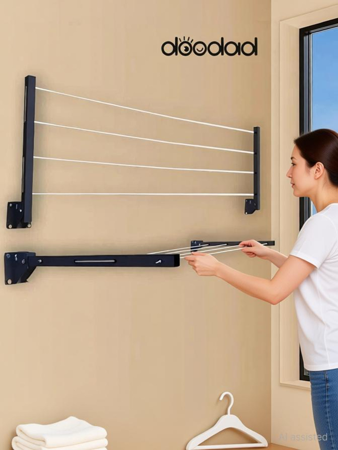 Image of doodad Steel Wall Cloth Dryer Stand CDS-MSWM4T