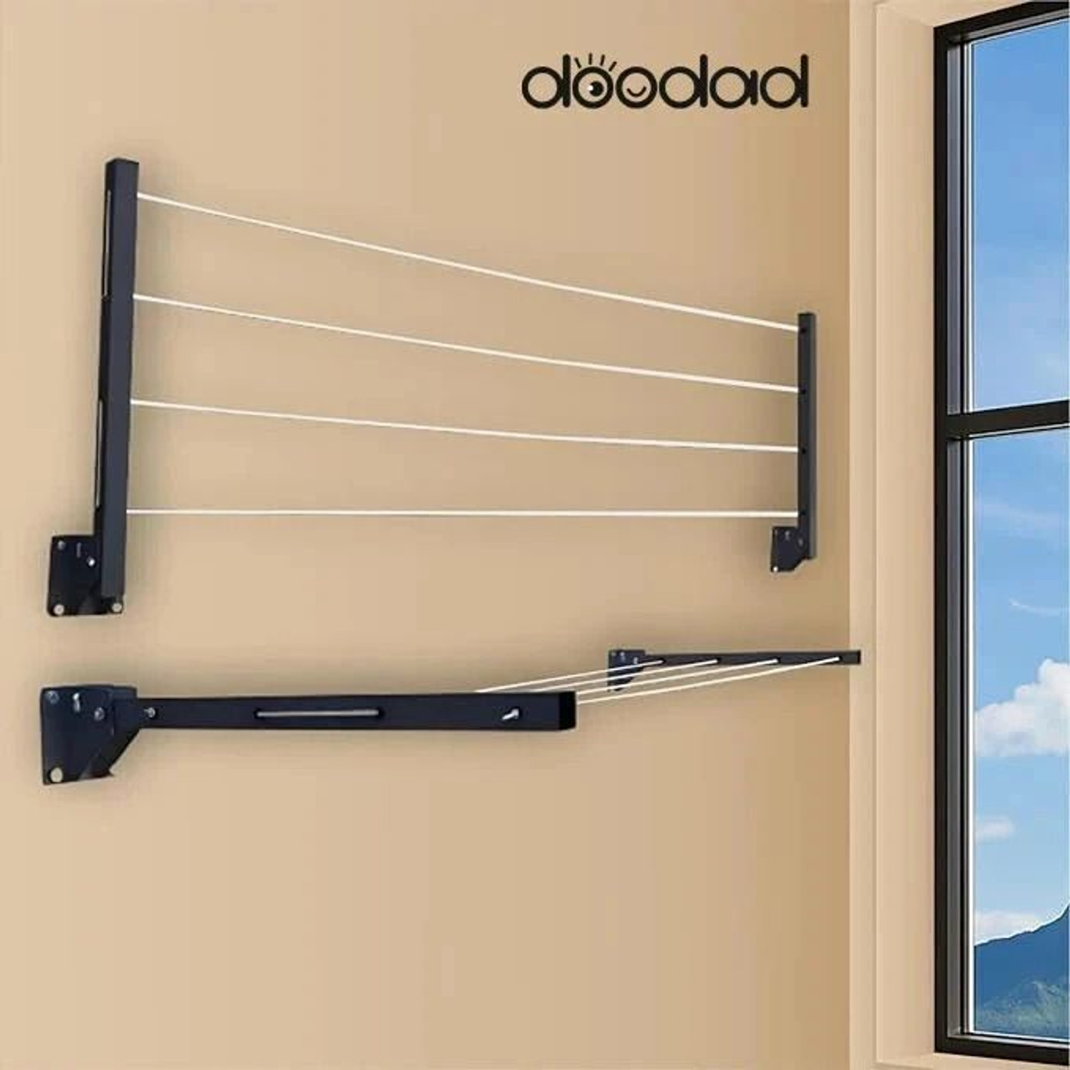 Image of doodad Steel Wall Cloth Dryer Stand CDS-MSWM4T