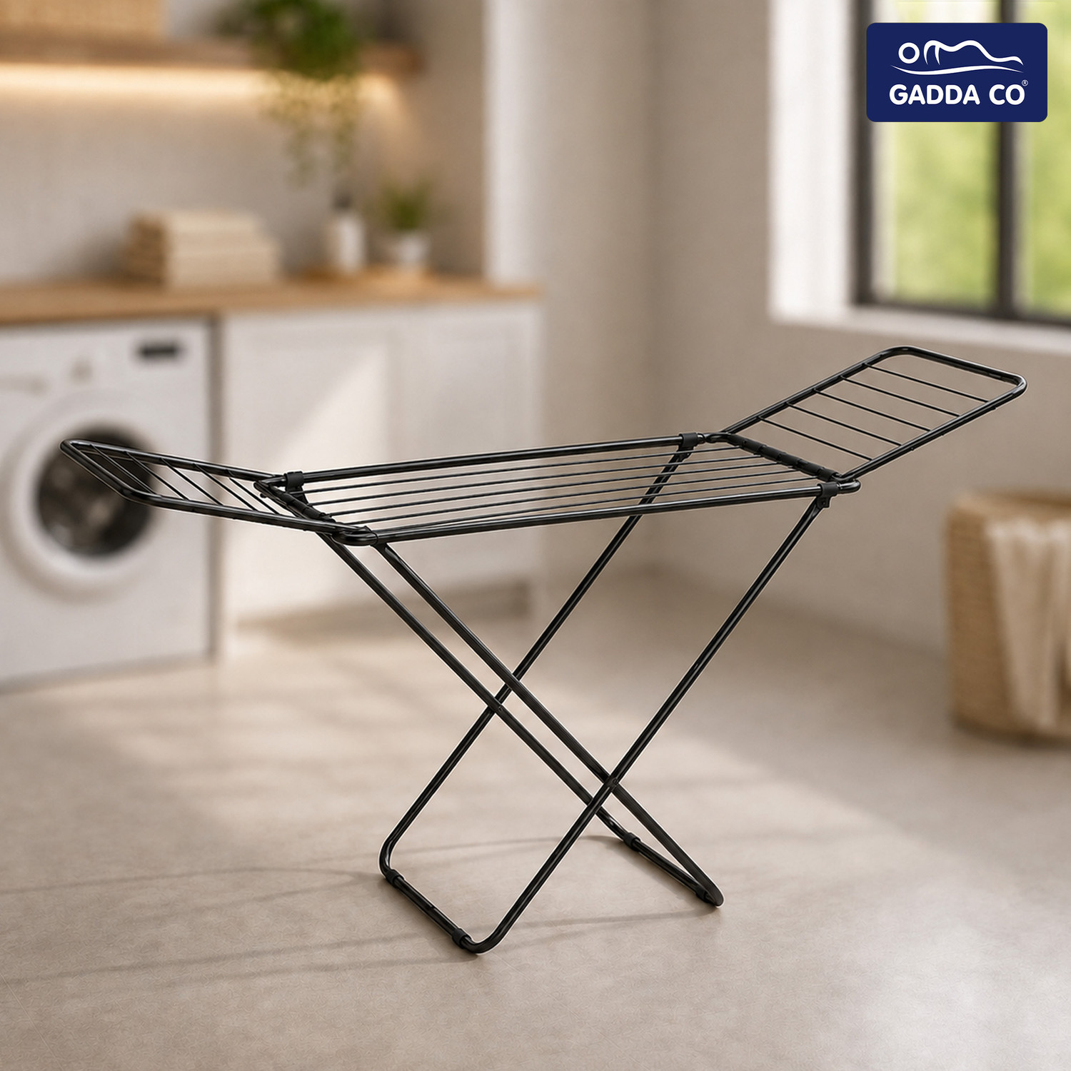 Image of GADDA CO Steel Floor Cloth Dryer Stand Premium Stainless Steel Foldable Clothes Stand For Drying