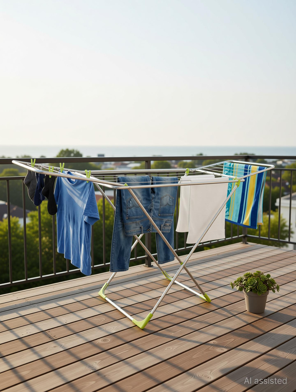 Image of Homlix Steel Floor Cloth Dryer Stand DrySwift