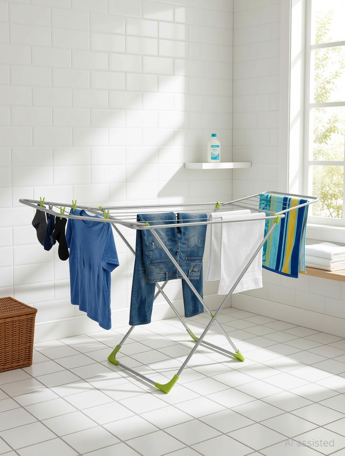 Image of Homlix Steel Floor Cloth Dryer Stand DrySwift