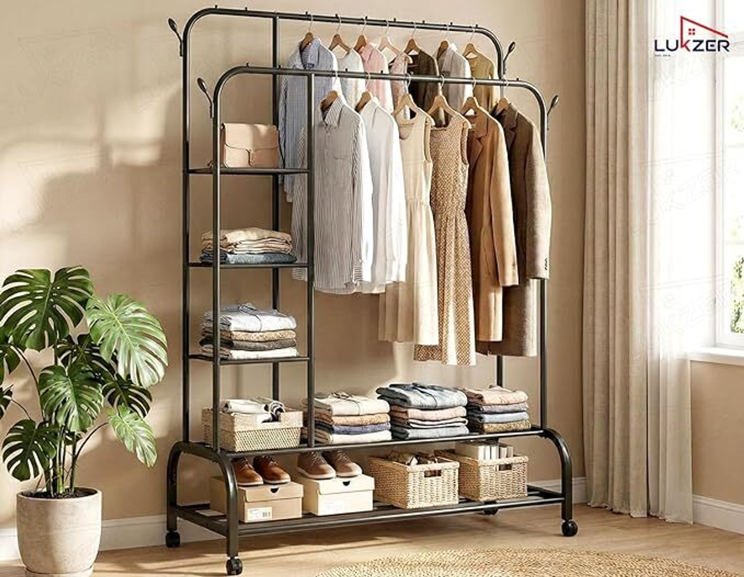Image of LUKZER Steel Floor Cloth Dryer Stand MGS-008