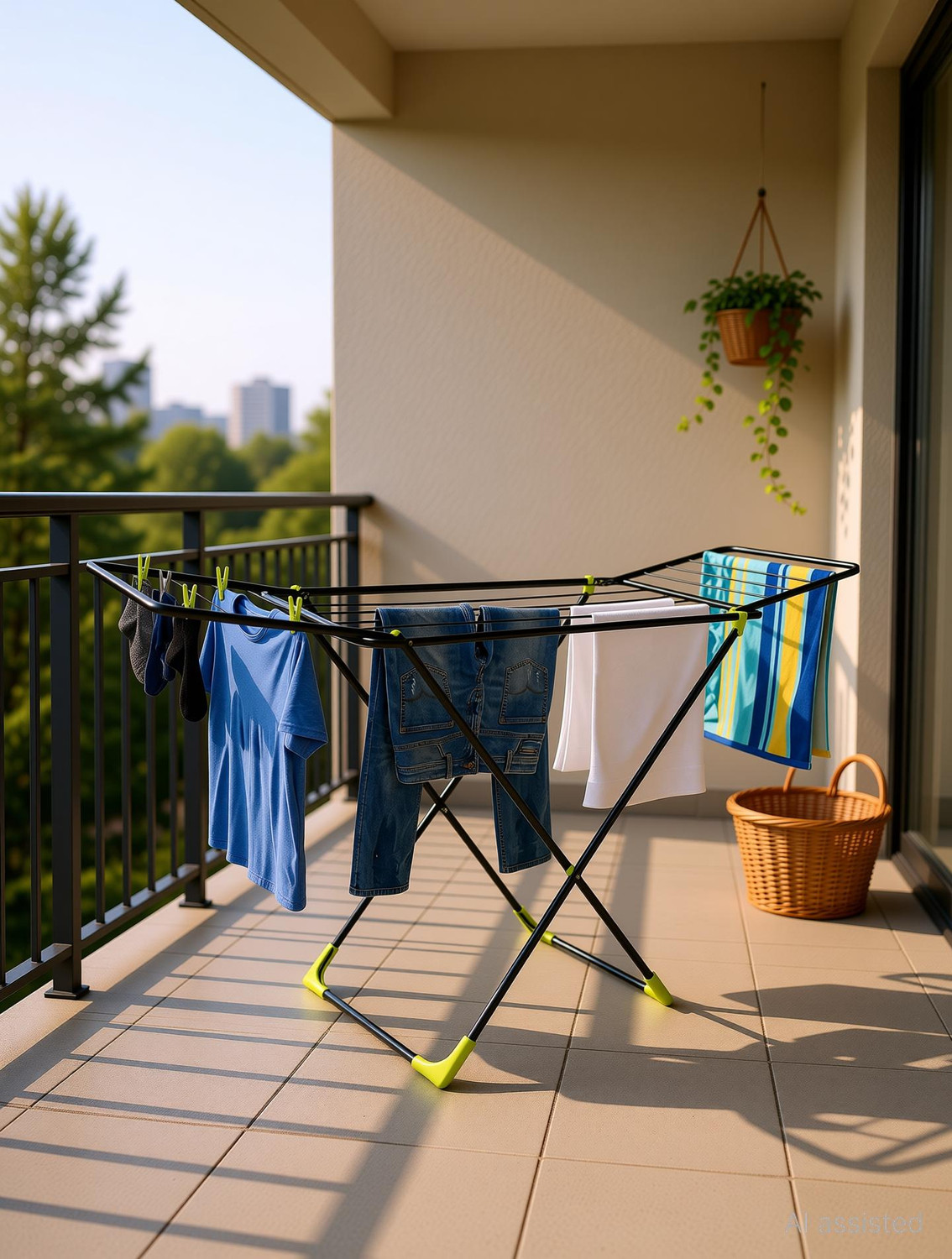 Image of Homlix Steel Floor Cloth Dryer Stand DrySwift