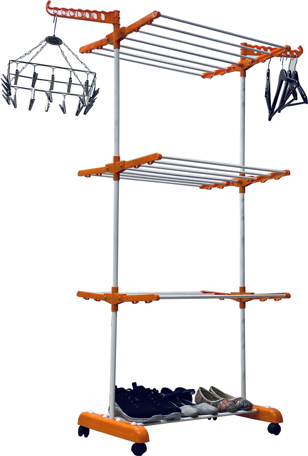 Image of FAVOUR Steel Floor Cloth Dryer Stand O1MS-008