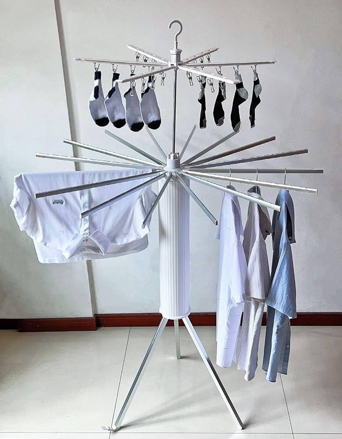 rajdip Aluminium Clothes Dryer Stand White - Image 4