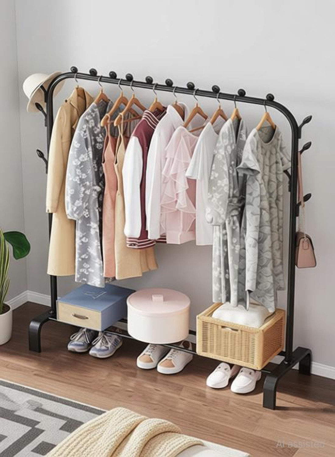 Image of Domera Steel Floor Cloth Dryer Stand Cloth Hanging Stand