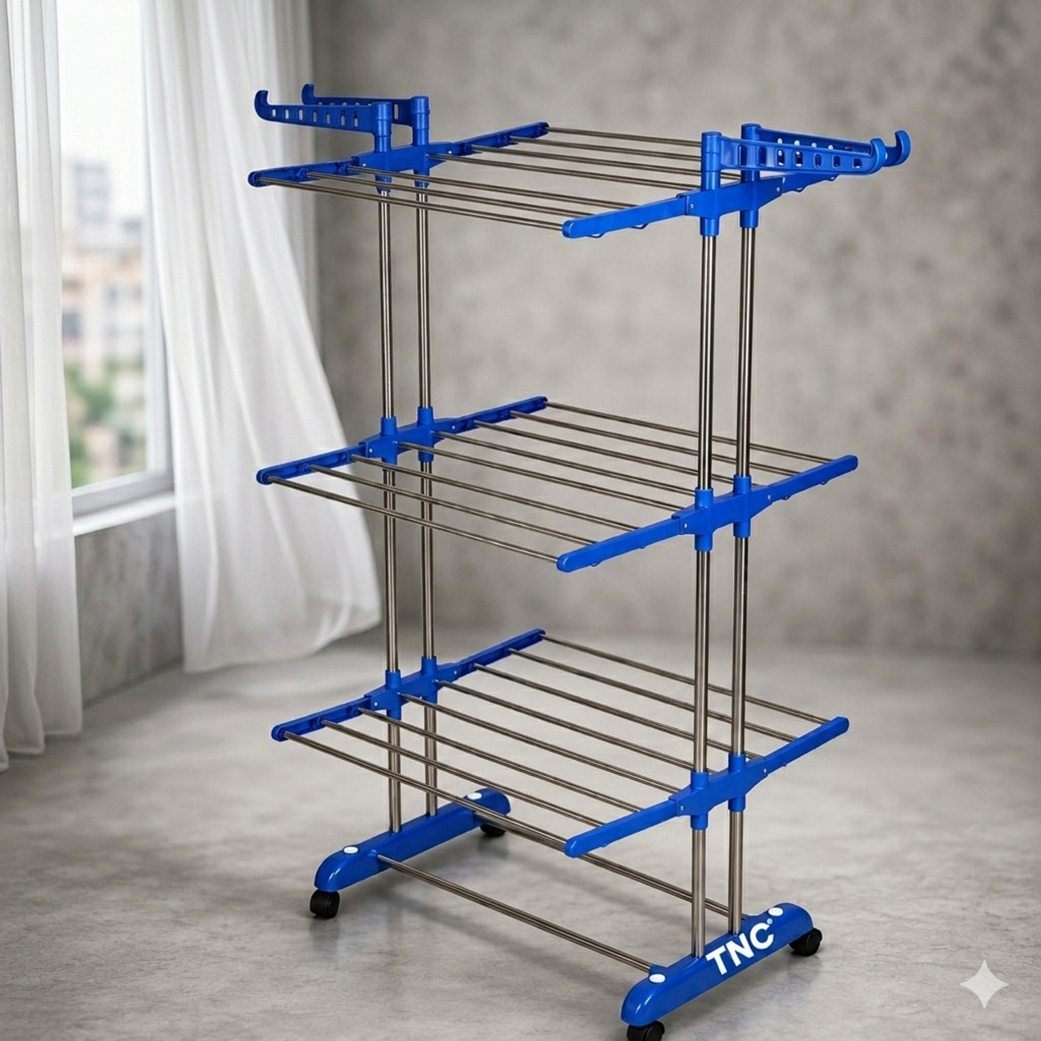 Image of HomeMate Steel Floor Cloth Dryer Stand NB200020