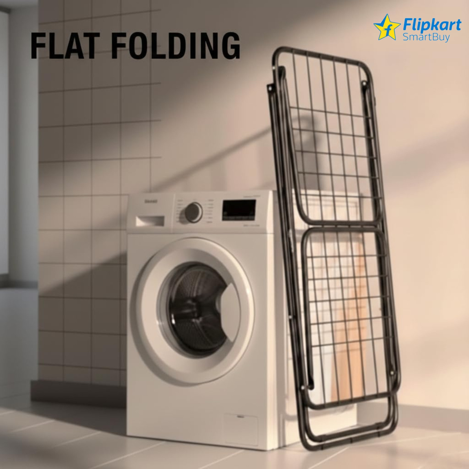Image of Flipkart SmartBuy Steel Floor Cloth Dryer Stand Cloth Stand-2345