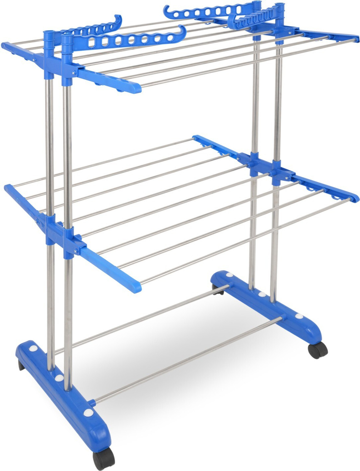 Image of TNC Steel, Plastic Floor Cloth Dryer Stand T-CDS-B2SS - 2TIER -0220