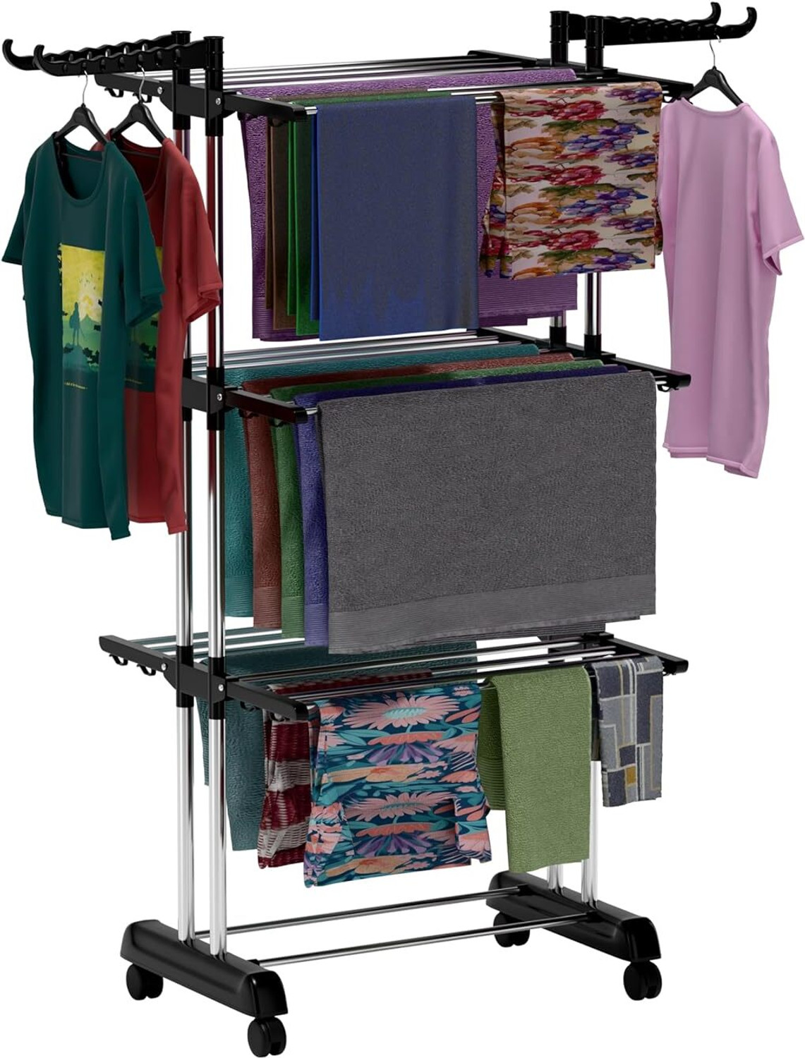 Image of Umang Steel Floor Cloth Dryer Stand Cloth Dryer Stand