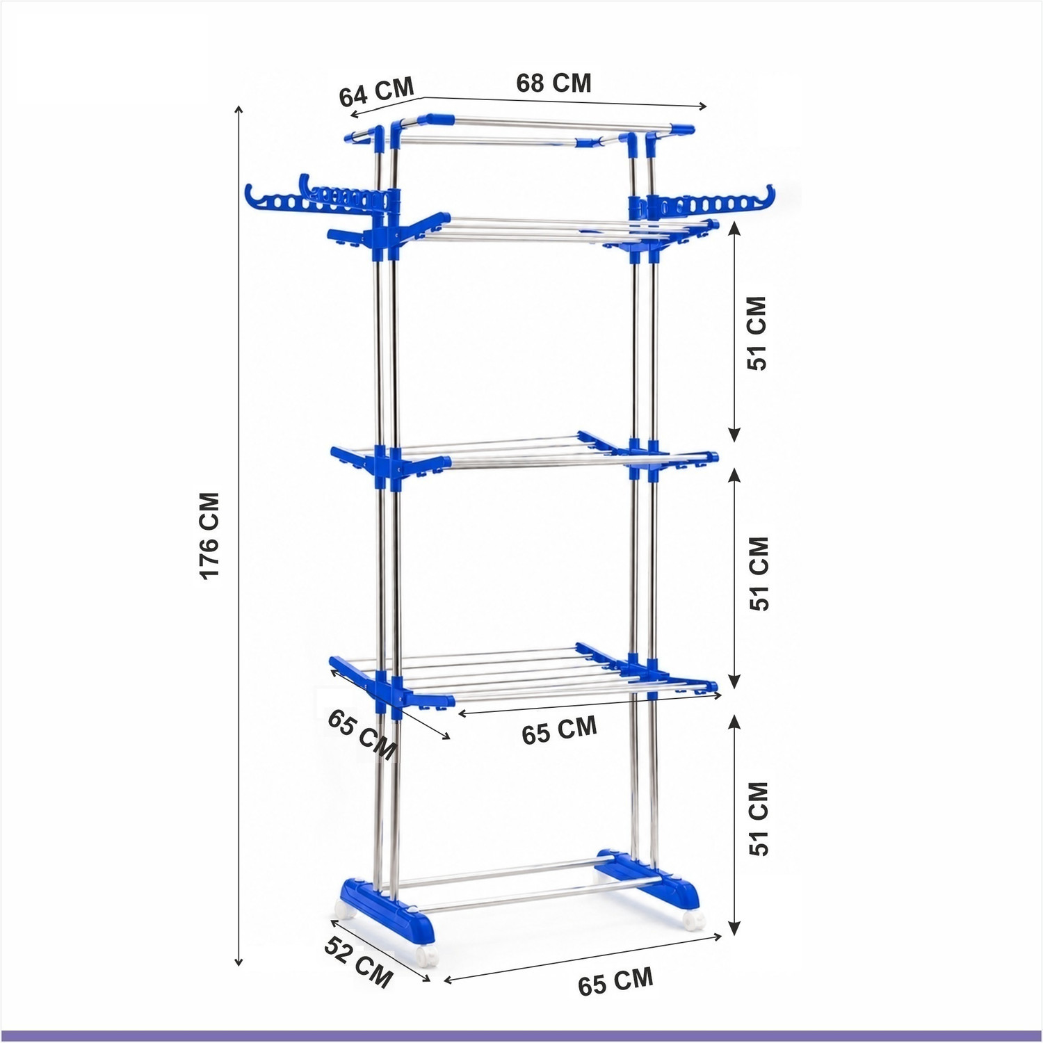 Image of Flipkart SmartBuy Steel Floor Cloth Dryer Stand FSB01