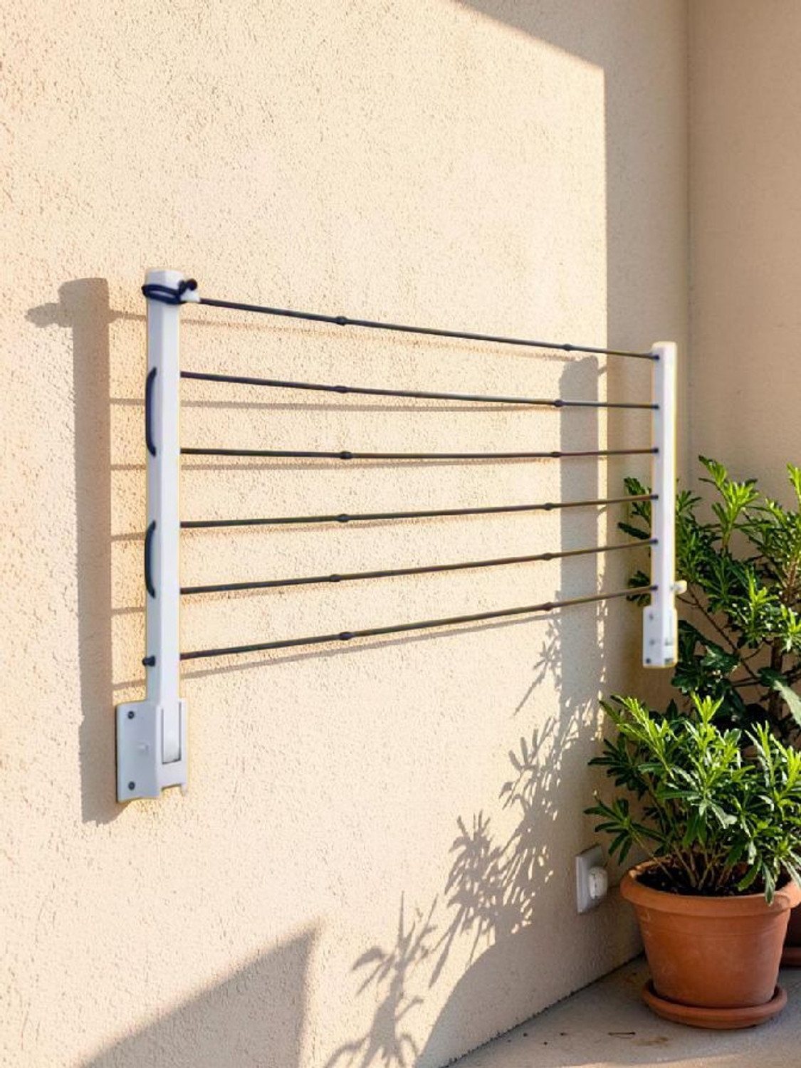 Image of DRYILLA Steel Wall Cloth Dryer Stand 5-LINE-E145