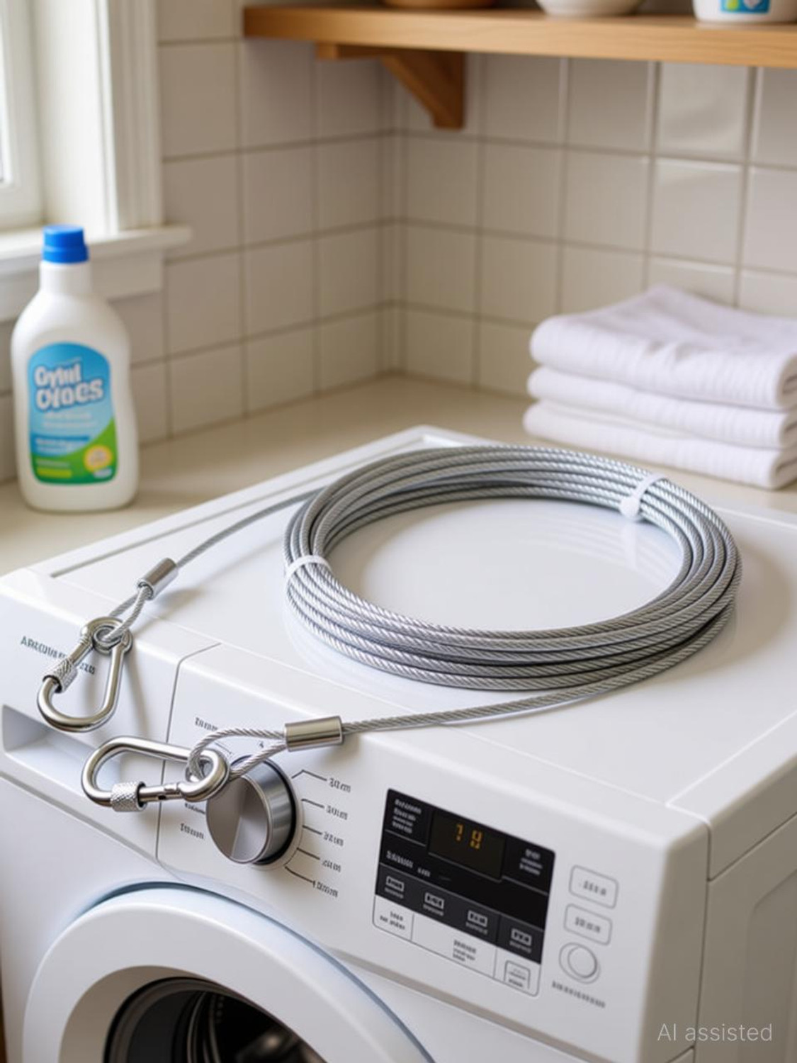 Image of ARKONNECT Steel Rope Wire for Cloth Drying Stainless Steel Retractable Clothesline