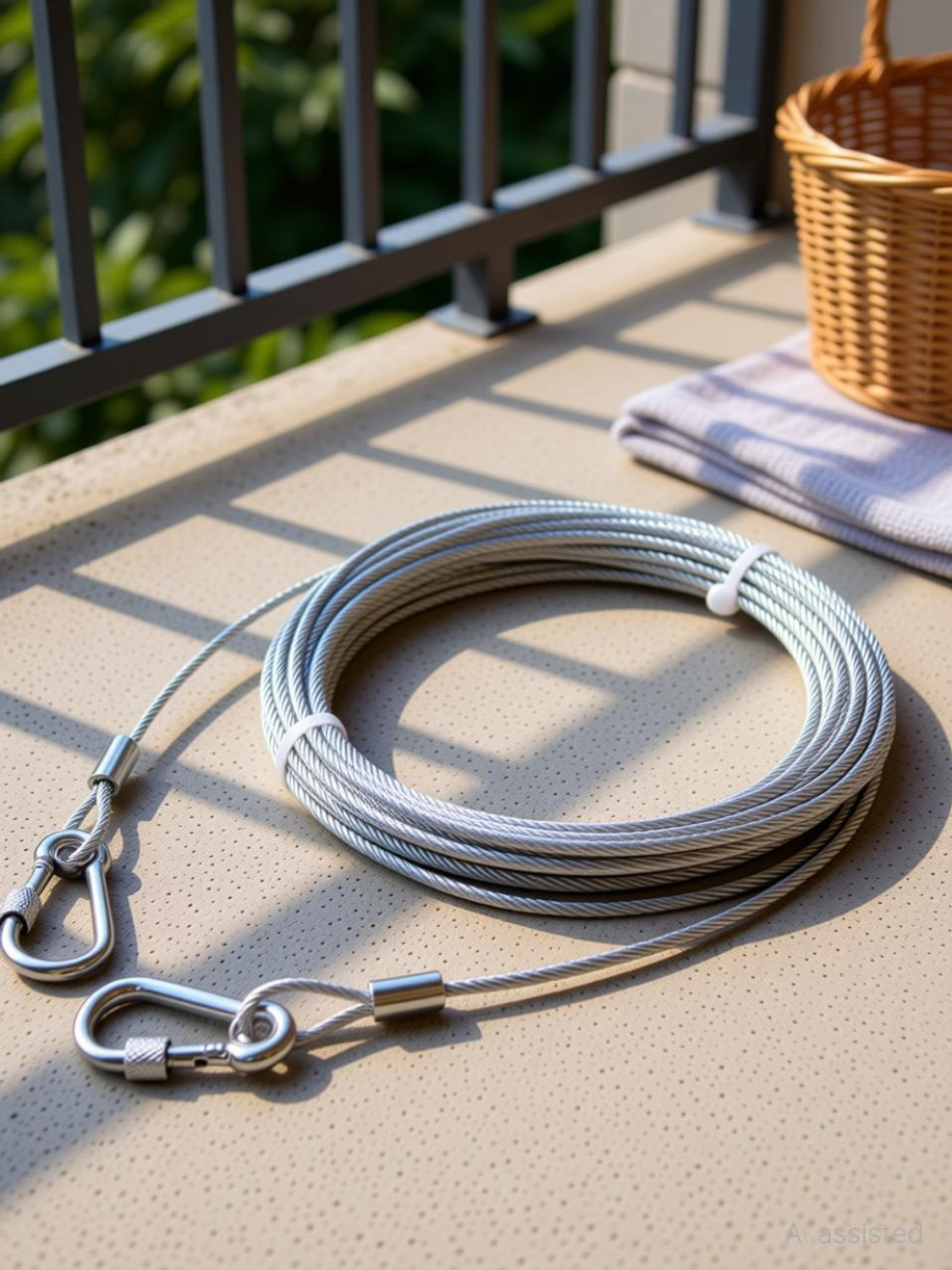Image of ARKONNECT Steel Rope Wire for Cloth Drying Stainless Steel Retractable Clothesline