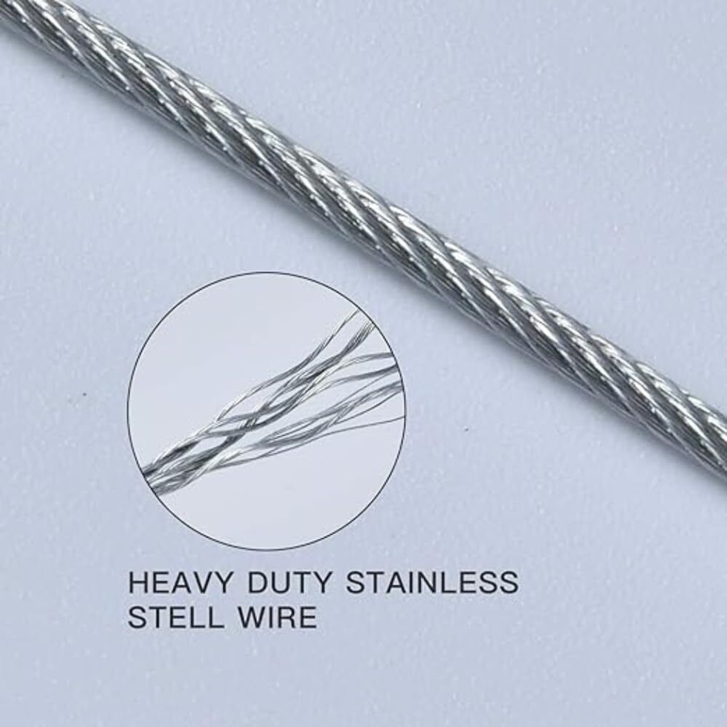 Image of ARKONNECT Steel Rope Wire for Cloth Drying Stainless Steel Retractable Clothesline