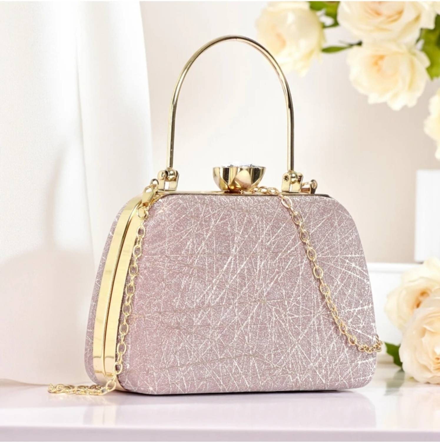 Alzius Party, Casual, Formal Pink  Clutch