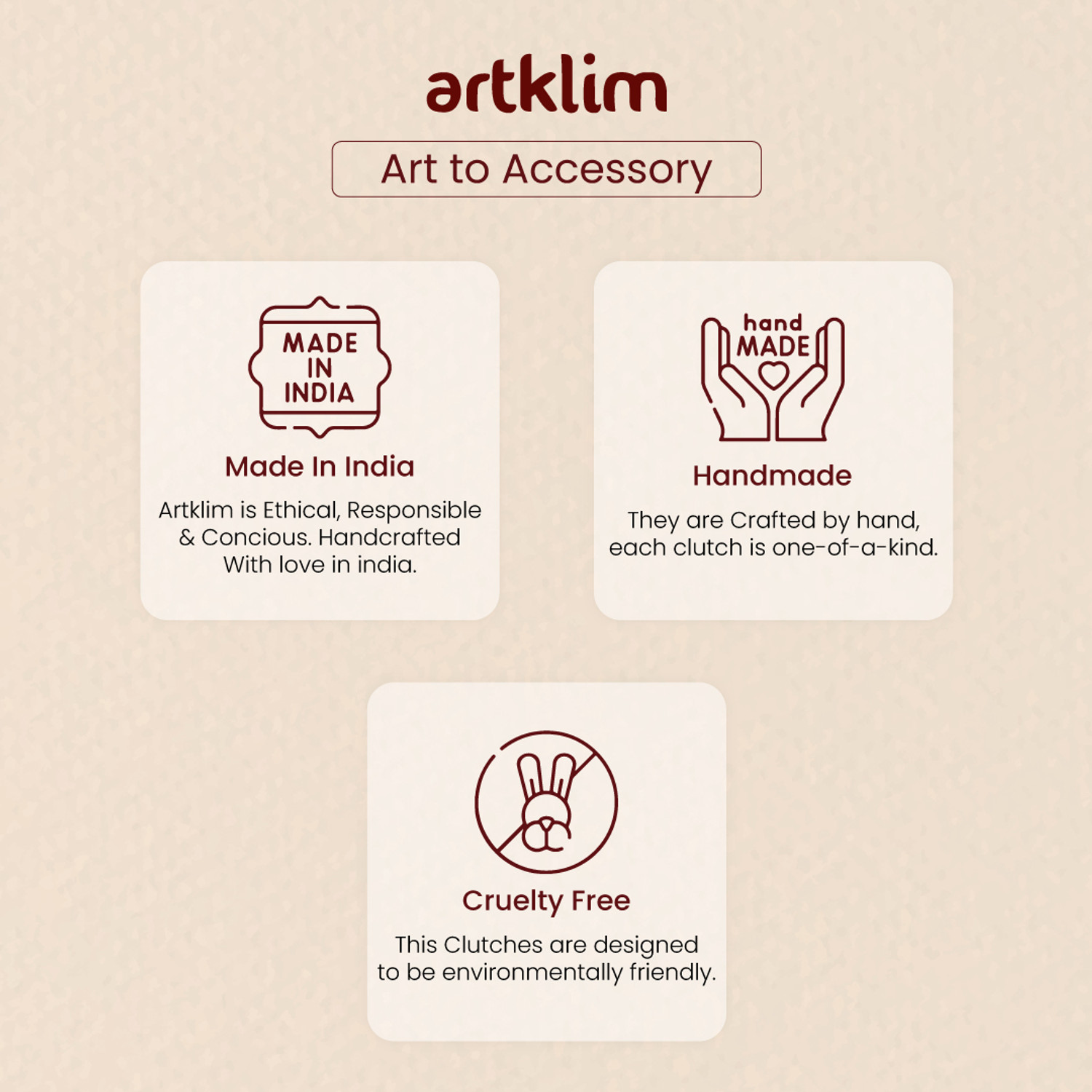 Image of ARTKLIM Casual Cream Clutch