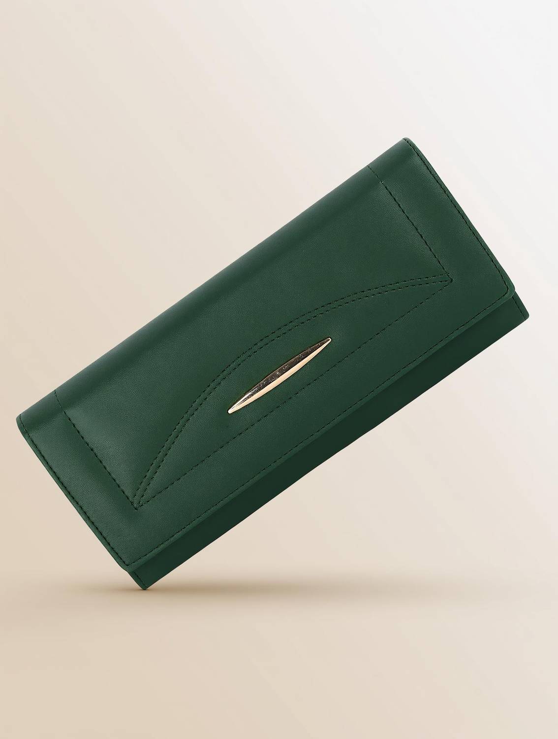 HouseOfCommon Casual Green Clutch
