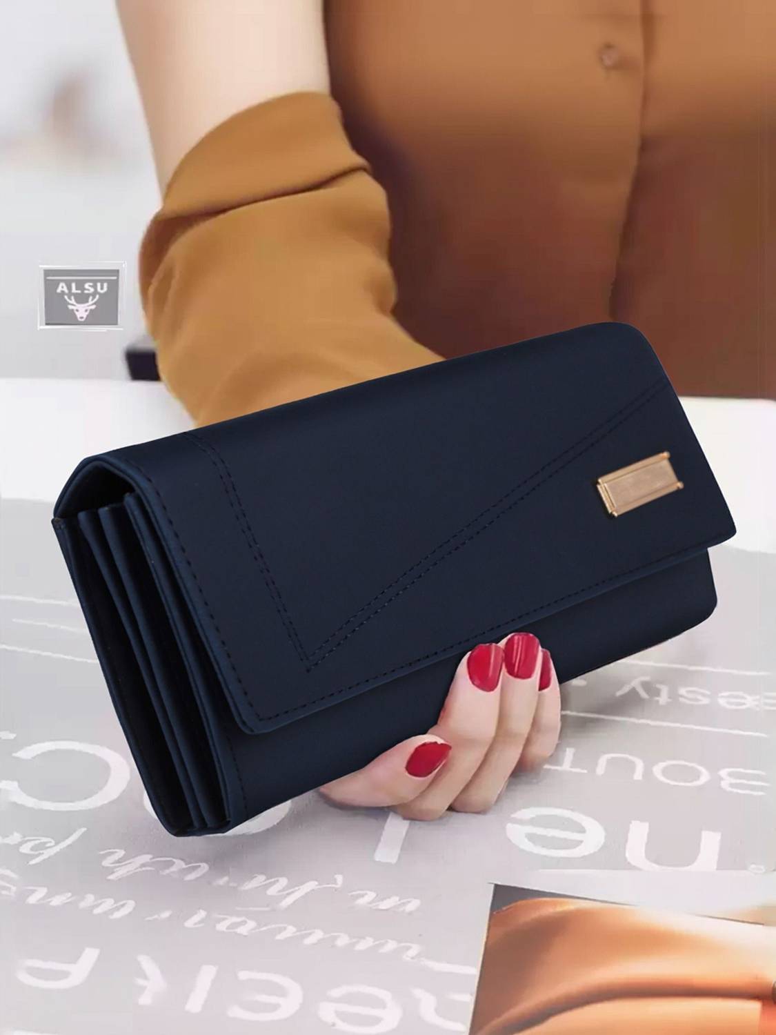 ALSU Casual, Party, Formal Blue Clutch