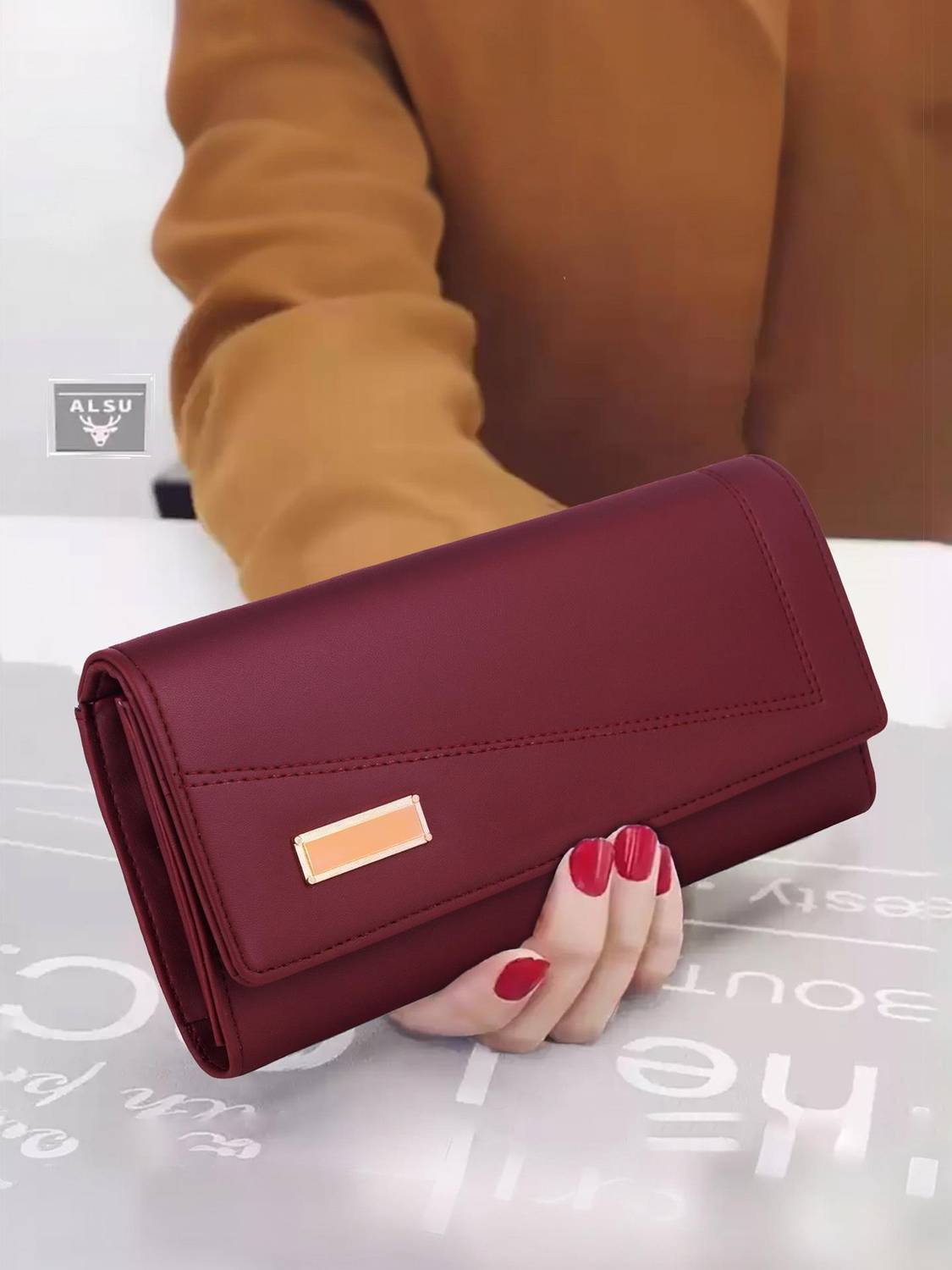 ALSU Casual Maroon  Clutch