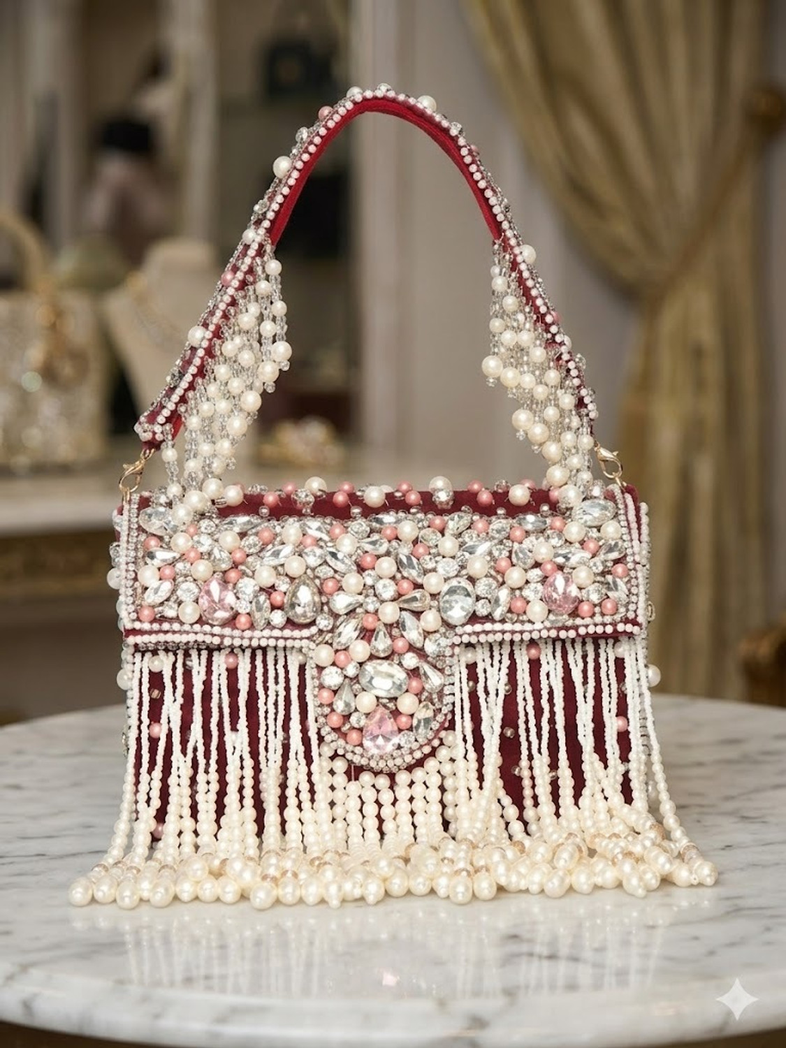 I Z ENTERPRISES Party Maroon  Clutch