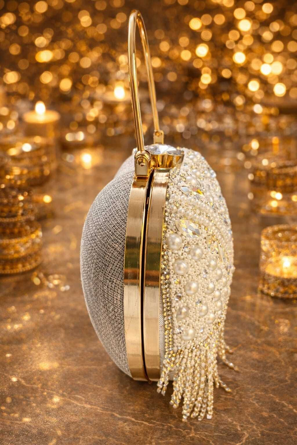Image of FTSBags Party Silver Clutch