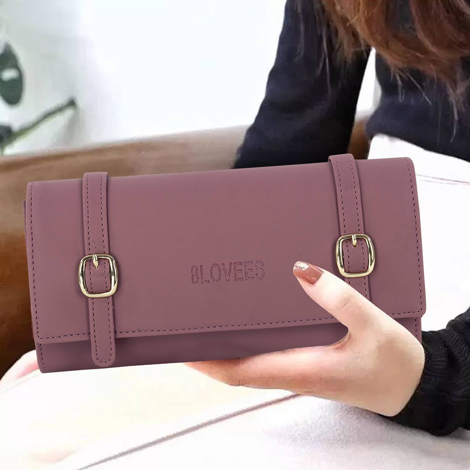 8LOVEES Formal Peach Clutch