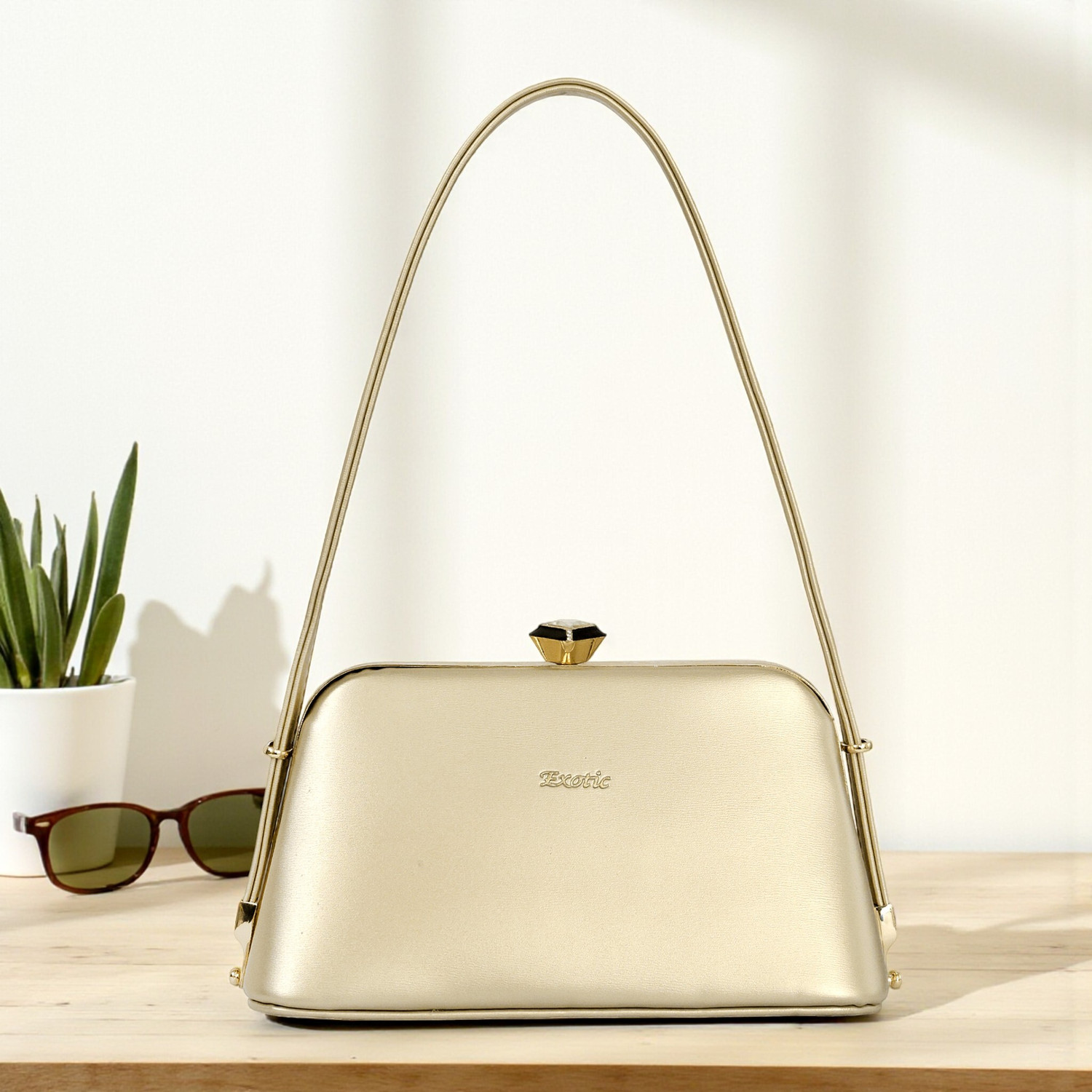 Image of Exotic Premium Party Gold Clutch