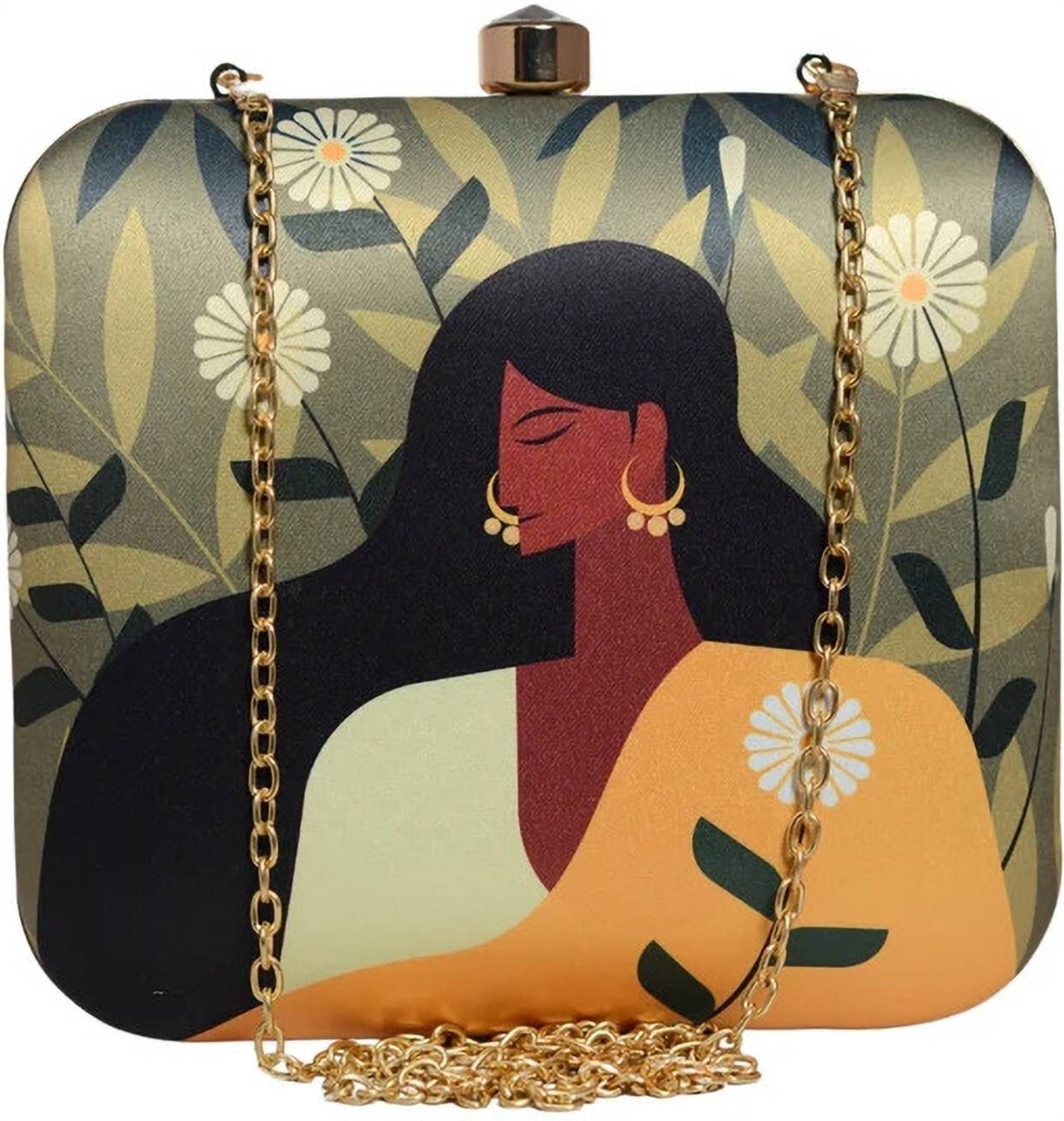 ARTKLIM Formal, Casual Yellow, Green Clutch