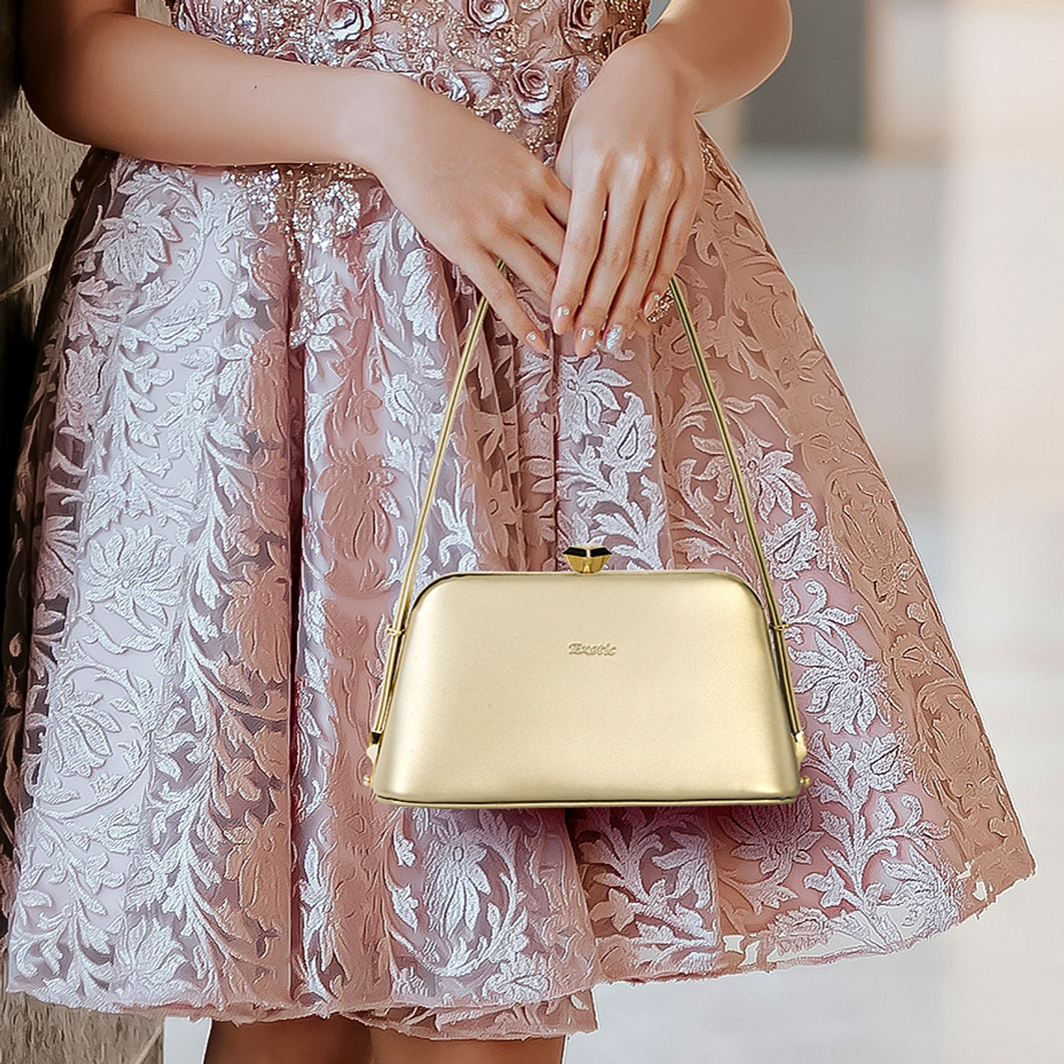 Image of Exotic Premium Party Gold Clutch