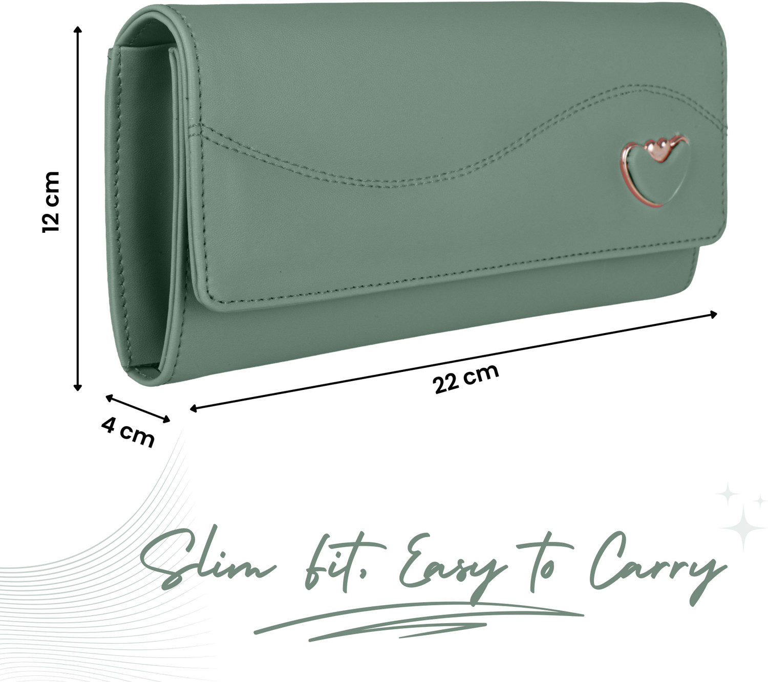 Image of VENTRO Casual, Formal, Party, Sports Light Green Clutch