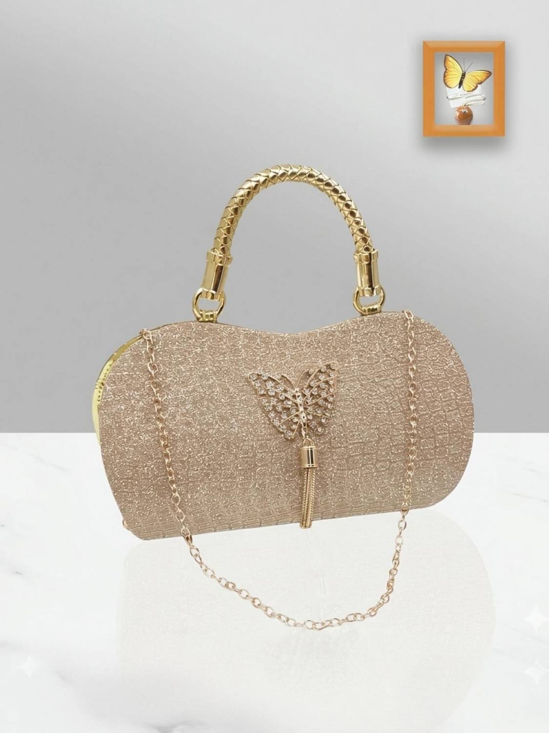 AFVION Party Gold  Clutch