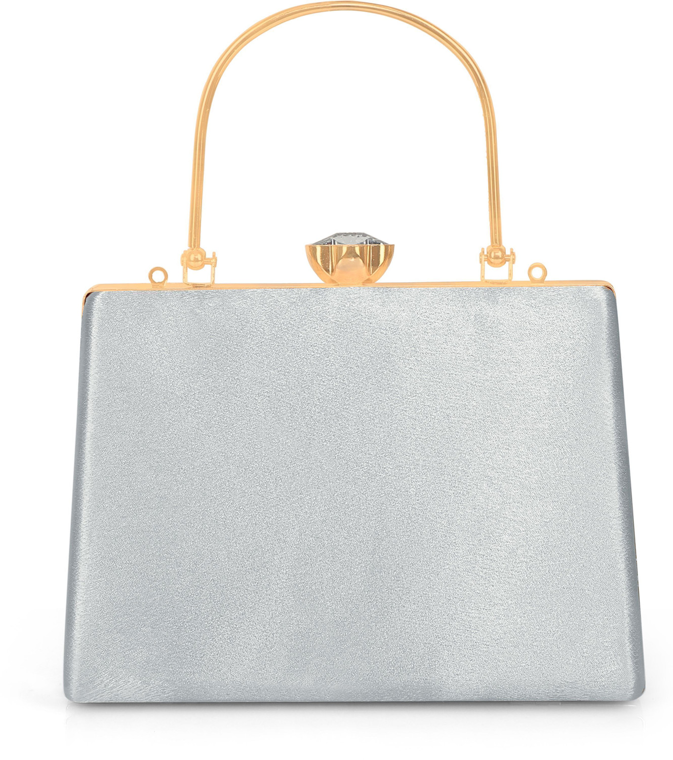 Image of Black Wings Casual, Party Silver Clutch