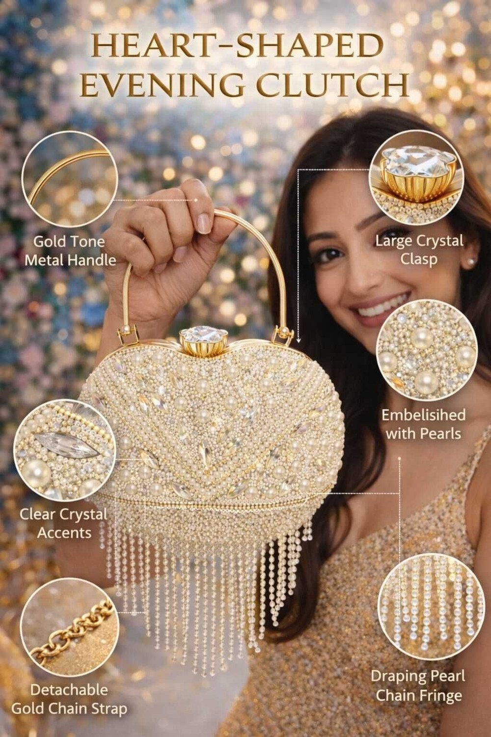 Image of FTSBags Party Silver Clutch