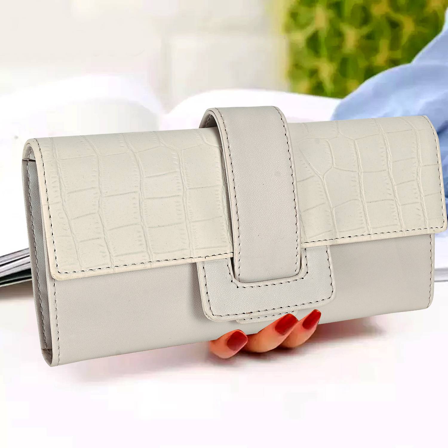8LOVEES Casual, Party, Formal White Clutch