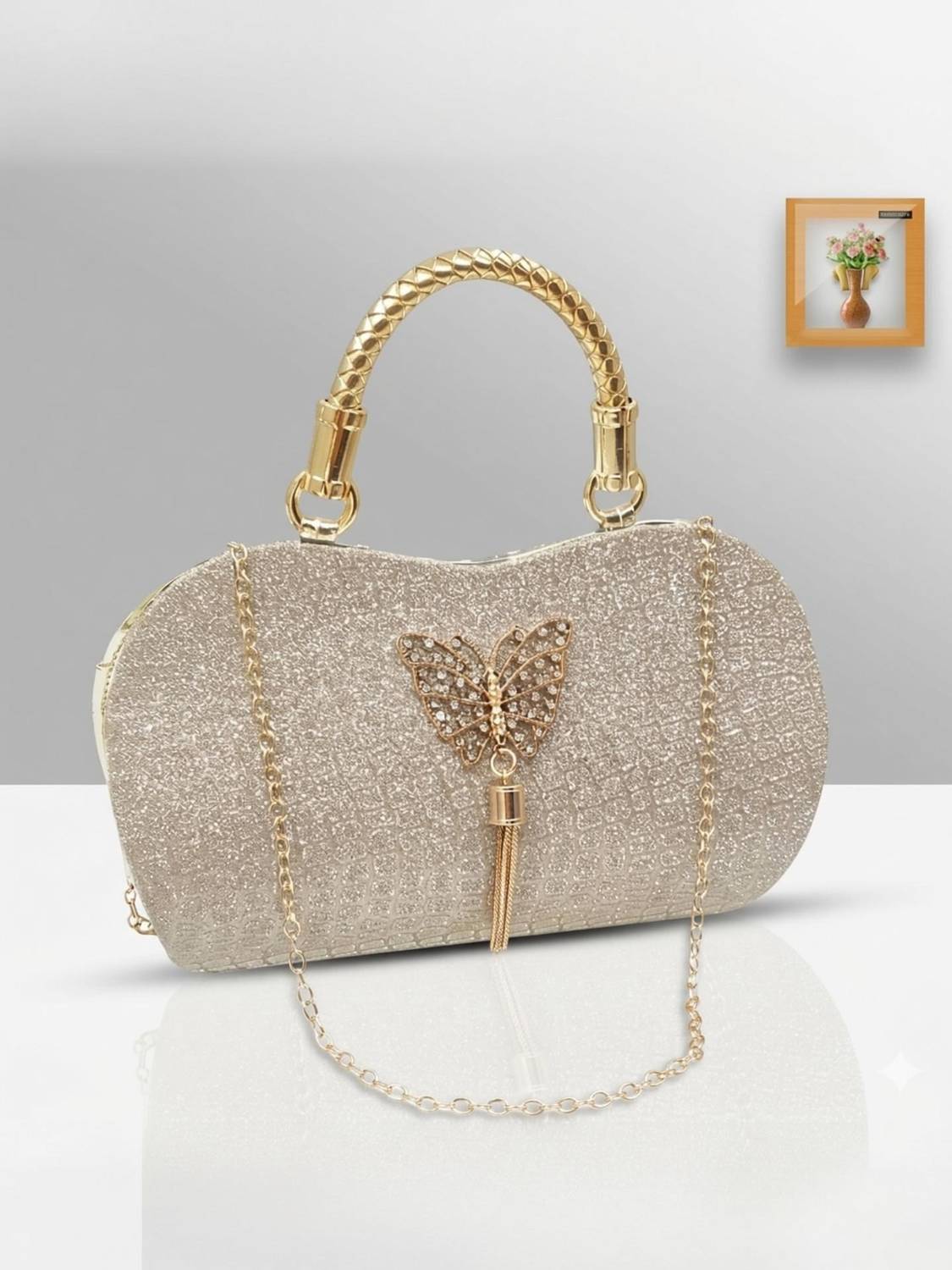 AFVION Party Silver  Clutch