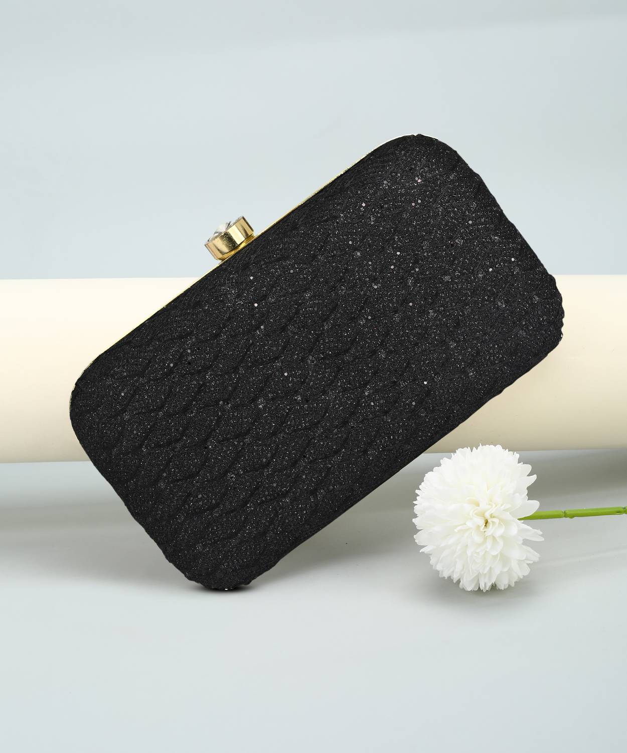 FOR THE BEAUTIFUL YOU Party Black  Clutch